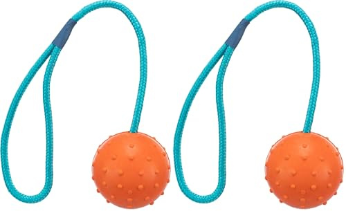 Trixie Pelota con Cuerda para Perros (Paquete de 2)