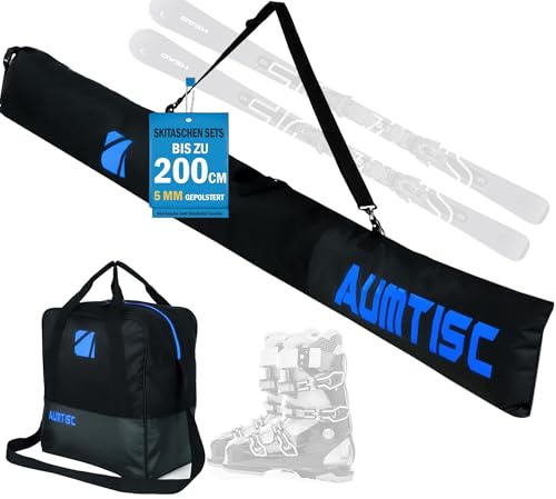 AUMTISC Ski Bag and Boot Bag Combo for 1 Pair of Ski and Boots,Adjustable Length Ski Bag…