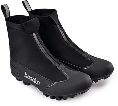 HUIOP Botas,Botas de Invierno para Bicicleta de montaña,Botas de Ciclismo Reflectantes de Moda a Prueba de Viento y cálidas de Nailon para Exteriores,Botas de equitación,Calzado de Ciclismo