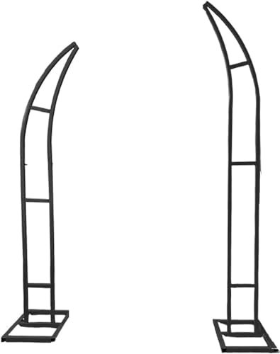 Metal Wedding Arches for Ceremony Curved Wedding Arch Backdrop Stand, Half Moon Balloon Arch Stand for Wedding Birthday Party Anniversary Decor