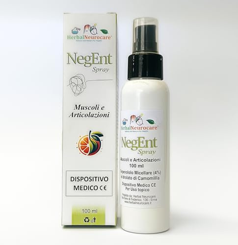 NegEnt Muskel- och ledspray, 100 ml | CE-medicinsk enhet baserad på micellär terpenol | Riktad lindring mot muskelsmärta, spänning och inflammation | Mänsklig och veterinär användning
