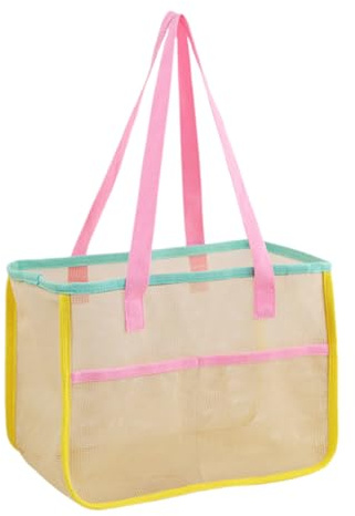 Sacs de Jouets de Sable de Plage - Sac en Mailles pour Plage | 35x26x21cm Sacs de Collecte de coquilles | Accessoires DE Voyage ORGANISATIONS DE RACKIGNE