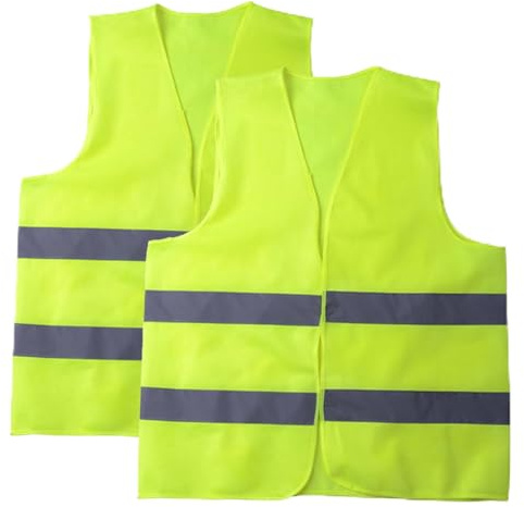 2 Pack Hi Vis Vests,Hi Vis Safety Vests with 2 Reflective Stripes,Night Workwear Reflective Vest,for Traffic Work, Running, Surveyor and Security Guard Construction Vest (5XL Green)