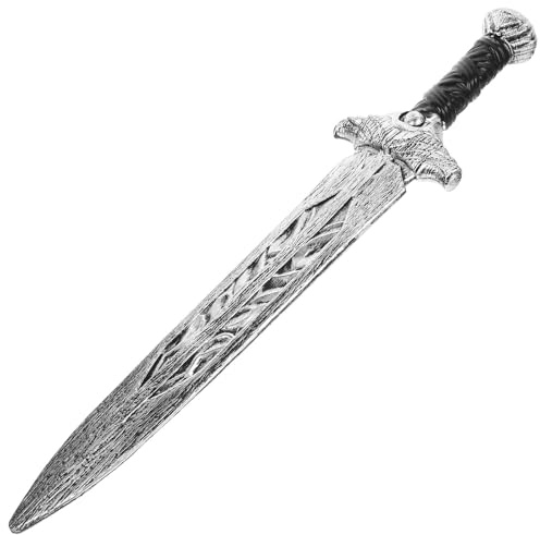 BESPORTBLE Espada de Utilería Ancha de Ligera para Disfraces y Fiestas de Halloween Accesorio Seguro y Resistente para Esgrima y Cosplay Medieval