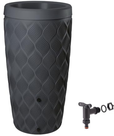 Réservoir d'eau de pluie 240 l avec bac à plantes - Avec robinet - 5 couleurs