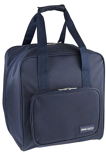 Hobby Gift Overlocker Serger Machine Storage Travel Bag- Polyester Padded Carrying Bag - Pockets for Extra Accessories Storage (d/w/h) 39 x 32 x 36cm, Navy