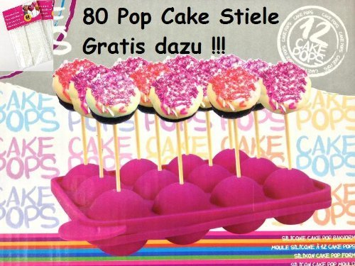 Top - Molde para Pop cakes (silicona, con 80 palilos)
