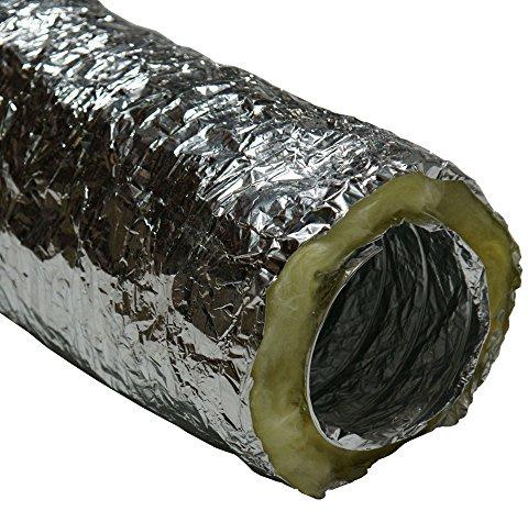 Rubber-Cal HVAC Insulated-Flex Ducting Ventilation Duct Hose, 4-Inch by 25-Feet