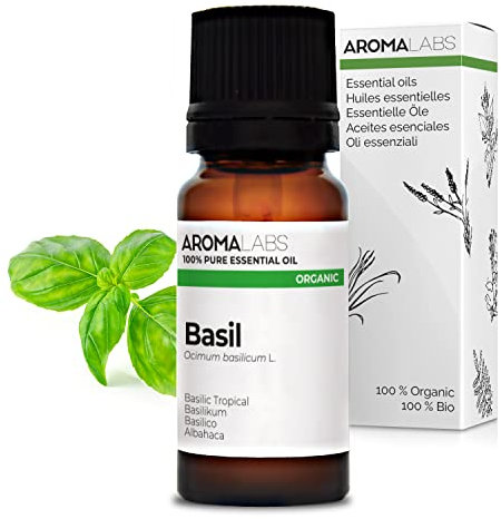 Basilico Tropicale BIO (Ocimum basilicum - CT metilcavicolo) - 10 mL - Olio Essenziale Chemiotipizzato e Certificato AB - Digestione difficile - Aroma Labs - Made in France