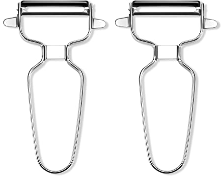 Roponan 2 Pcs Potato Peeler, Stainless Steel Vegetable Peeler, Y-Shaped Swivel Speed Peeler for Kitchen