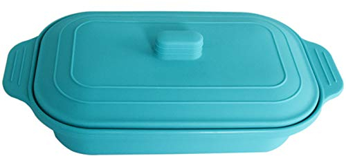 VITAL VAC Estuche de Vapor 1-2 Raciones (800ml) | Vaporera Papillote de Silicona | Cocina Rápida al Vapor en Microondas y Horno | Comida Sana y Sabrosa en pocos Minutos