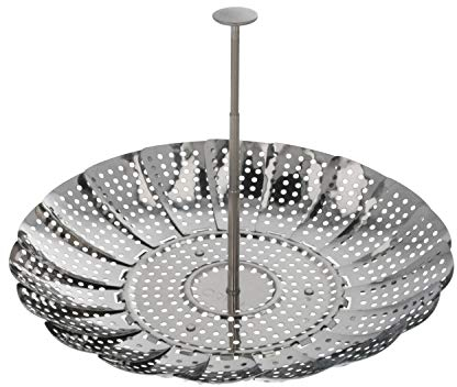 Cesta Vaporera Acero Inoxidable, Plegable Ø 13,5/23 cm. Cocina Al Vapor.