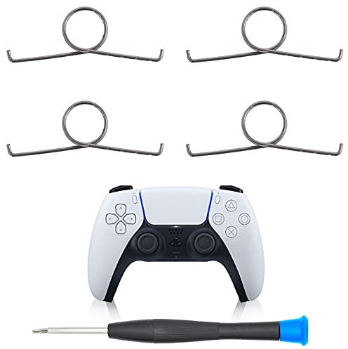 MMOBIEL 4 pièces L2 R2 Ressorts de bouton de déclenchement pour la manette DualSense CFI-ZCT1W de la PlayStation 5 PS5, avec (+) tournevis.