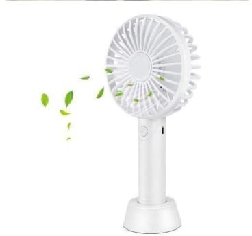 Ventilateur portable rechargeable USB avec support - Mini ventilateur électrique à piles - Accessoires de camping pour enfants et adultes - Pour intérieur et extérieur