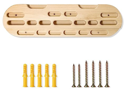 Trademark Innovations Hang Board for Climbing, Climbing Wall Grips Rock Climbing Fingerboard