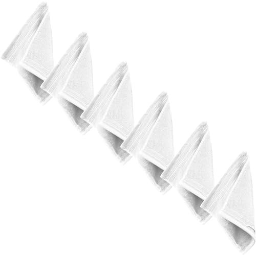Erwin Müller Seiftuch Heidelberg 6er- Pack, 100% Baumwolle weiß Größe 30x30 cm - weiche Qualität, saugstark und strapazierfähig - praktisch durch Schlaufe