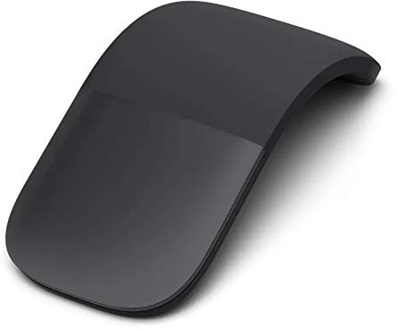 Zunate Bluetooth Arc Touch Ratón, Ergonómico Plegable Ratón Óptico para Computadora, Ratón Delgado y Portátil de Viaje para Portátil (Negro)