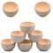ChenYuehao 8Pcs Smooth Surface Wood Condiment Bowls Comfortable Touch Wooden Dough Bowls Unpainted Mini Wooden Bowls for Drawing Wood Crafts Bowls