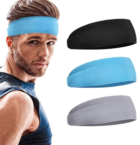 AFCJLTO Deportes Diadema, Elástica Cinta De Pelo Deportiva, Sudor Absorbente de Humedad Banda,Banda de Pelo, Cinta para el Sudor, para el Sudor para Fitness, Correr, Ciclismo,para Hombre y Mujer