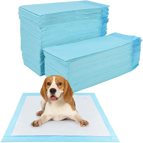 YSWOVUO 100 stycken hundhygienmattor, 60 x 60 cm hundbäddar, 5 lager absorberande hundmattor, hundmattor snabbtorkande yta, förtjockning