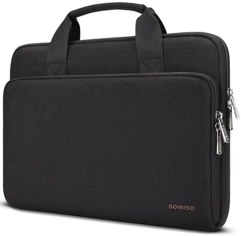 DOMISO 14 inch Water-Resistant Laptop Sleeve Bag Carrying Case with Handle for 14 Dell/HP Pavilion Envy/ThinkPad IdeaPad/ASUS Vivobook,Black