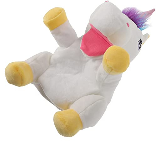 WESIEVYA Marionetta Mano Unicorno in Peluche Morbido Giocattolo Interattivo Educativo Per Ragazzo Ragazza Ragazza Pupazzo Da Mano Decorativo e Lavabile Per Raccontare Storie e Stimolare