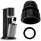 Adaptador negro para botellas de cristal Sodastream Terra, botellas de vidrio y terra – Compatible con Sodastream Crystal 0,7 l, fácil instalación, portátil (botella y máquina no incluidas)
