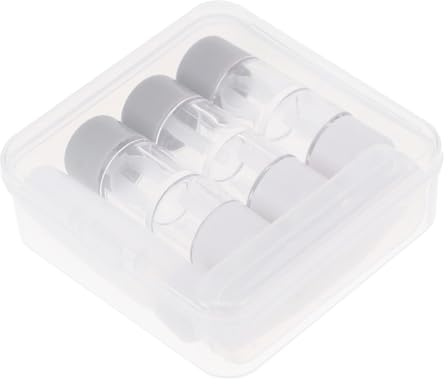 TOGEVAL Lens Case Set for Contact Lenses 3pcs Storage Container with Tweezers and Solution Bottle Large Capacity Lens Holder Kit and Travel