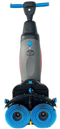 CUTANGELAR Máquina Fregadora De Suelos Comercial, Limpiador Eléctrico Portátil De Empuje Manual Y Secador, Ancho De Limpieza De 17 Pulgadas, 13000 Pies Cuadrados por Hora, para Azulejo, Madera(Gray)