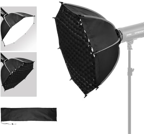 35.4/90cm Bowens Mount Softbox - Professional Photography Soft Box with Honeycomb Grid, Light Diffusers, Carrying Bag for 120D 600D 300X RC 120D/120B RC 220B MS60B MS60C MS150B S101-300W/400W Pro