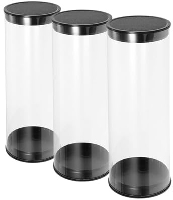 Abaodam 3pcs Clear Plastic Golf Ball Display Tubes Reusable Holder Cases for Golf Ball Collection and Storage Compact Transparent Boxes
