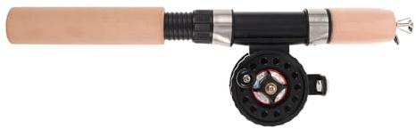 Zerodeko Juego de Caña y Carrete Telescópicos para Pesca en Hielo Caña Extensible Corta con Carrete Modelo 50R Compacto y Resistente al Frío Adecuado para Pesca Invernal en Agua Dulce y