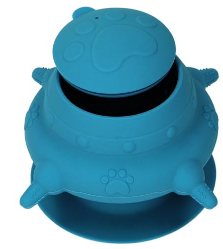 Fabater Mangeoire à Lait pour Chiot, Station d'allaitement en Silicone à 4 Tétines pour Nouveau-nés, Biberon pour Chaton avec Cadre et Couvercle Stables, Simule Le Flux Maternel pour Chiots,