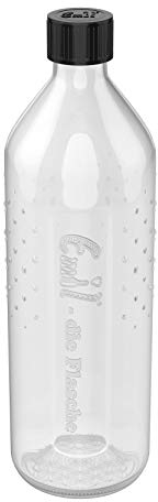 Emil Ersatz-Glasflasche Trinkflasche aus Glas spülmaschinenfest BPA-frei mit Schraubverschluss 0,6l