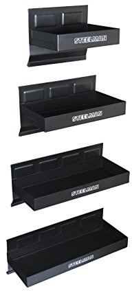 Steelman Non-Marring Magnetic Tool/Parts Storage Trays for Rolling Toolboxes, Durable Steel, 4-Piece Set