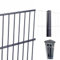 HORI® Doppelstabmattenzaun Komplettset I je 200 cm Mattenzaun I Stabstärke 6/5/6 I Anthrazit, Grau RAL 7016 I Inkl. Lackstift I Höhe 163 cm I Länge 12 m I zum Aufschrauben