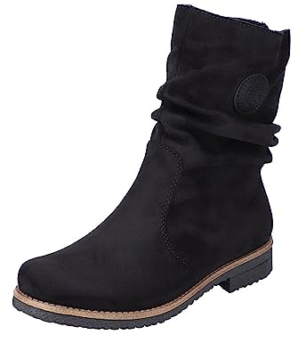 Rieker Damen Klassische Stiefeletten 73560, Frauen Stiefeletten,halbstiefel,Kurzstiefel,uebergangsschuhe,uebergangsstiefel,schwarz (00),40 EU / 6.5 UK