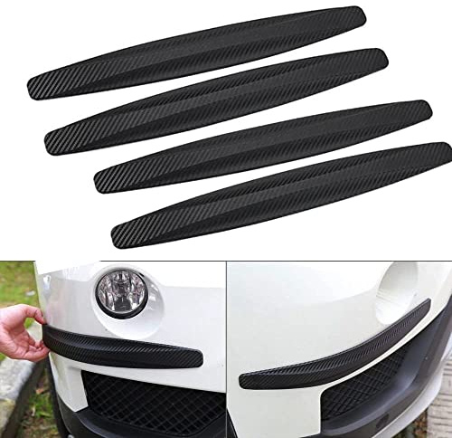 Voarge 4 Piezas Universal Protector Car Corner Bumper Guard Protector Anti-Scratch Tiras Pegatina,Protector Parachoques Coche,Protector Coche, Negro 4PCS