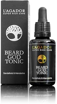 L'AGADOR Beard God Tonic | Bartpflege-Öl mit Arganöl, Sandelholz und Mandarine | Barber Shop Approved