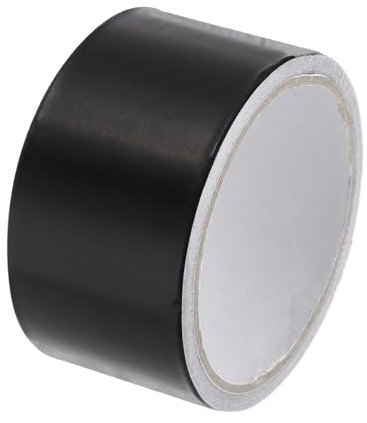 sourcing map Aluminum Foil Tape 2 Inch x 10 Yards Black High Temperature Tape for HVAC, Sealing, Patching Hot and Cold Air Ducts 1 Pcs