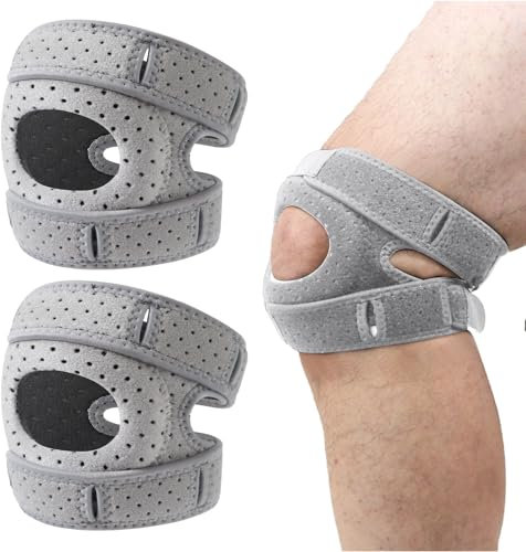 VEGCOO 2Pcs Genouillère Ortho, Réglable Genouillères Ortho Rotule, Genouillères OrthoRotule Original pour la protection des articulations