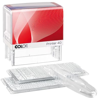 COLOP Printer 40/2 Set - Black Ink | 100912 | 59x23mm DIY Stamp Kit | Create Your Own Custom Self-Inking Stamp