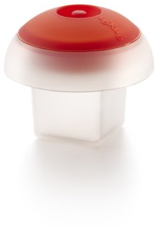 Lékué Molde Cocedor de huevos para microondas o baño maría, cúbico, silicona platino Translúcido, 0.1 l