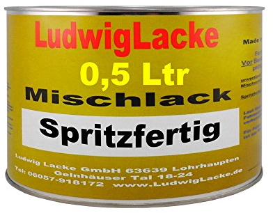 LudwigLacke 0,5 Liter spritzfertiger Autolack Basislack Wunschfarbton