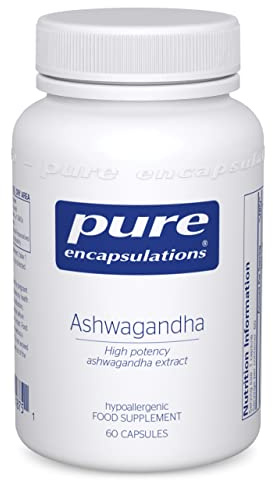 Pure Encapsulations Ashwagandha High Potency Extract 500mg - Indian Ginseng Supplement for Cognitive & Joint Function, 60 Vegetarian Capsules