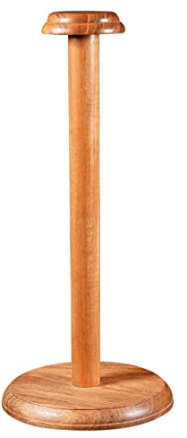 Mythrojan Support de casque médiéval en bois pour casque viking romain, présentoir pour masque, croisé, templier, armure de chevalier spartiate, cosplay, GN, chevalier, marron – 33 cm