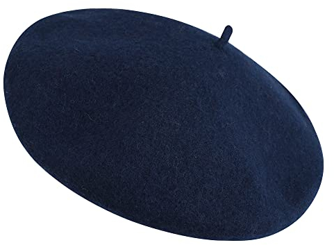 TRIXES Marine Baskenmütze für Frauen - Mütze für Faschingskostüme - Flauschige Wintermützen/Accessoires - Warme und gemütliche Baskenmützen - Tolle Geschenke für Mädchen