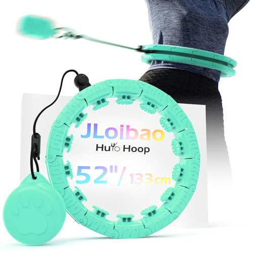 JLoibao Cerchio Hula ponderato con 24 maglie (132 cm) per dimagrire per adulti, cerchio infinito di grandi dimensioni, attrezzatura per esercizi intelligenti per donne