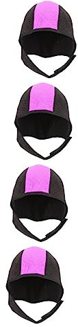 MILISTEN 4 Stück Taucherhaube Taucherhut Warme Bademütze Badekappen Für Erwachsene Surfhaube Neoprenhaube Für Herren Thermische Neoprenanzug-Kapuze Rafting Schwimmen Segelmütze Black Gummi