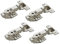 SOTECH 4 Stück SOFT-CLOSE Topfbänder 110° Eckanschlag T48 mit Schnellmontage-KLIP Topfscharniere inkl. Montageplatten mit Exzenterverstellung Topfband mit 3D Verstellung